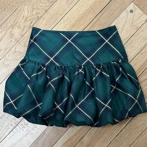 Gymboree Green Plaid Skater Skirt